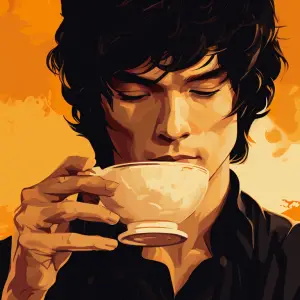 Bruce Lee Drinking Tea